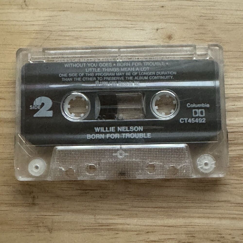 Willie Nelson Born For Trouble Cassette Tape 1990 Columbia CT45492 Country - Picture 5 of 5